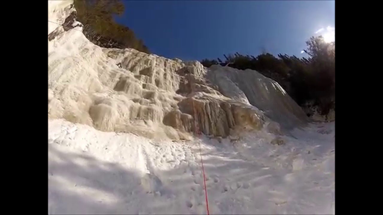 Ice Climbing Nipigon Ontario Orient Bay Huge Fat Gomar Falls