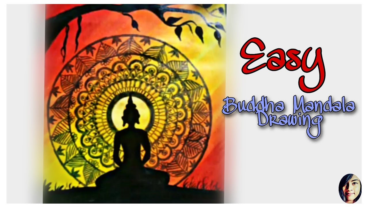 Buddha|Mandala Art|How To Draw Easy Buddha Mandala|For beginners|AnusreeArtwork