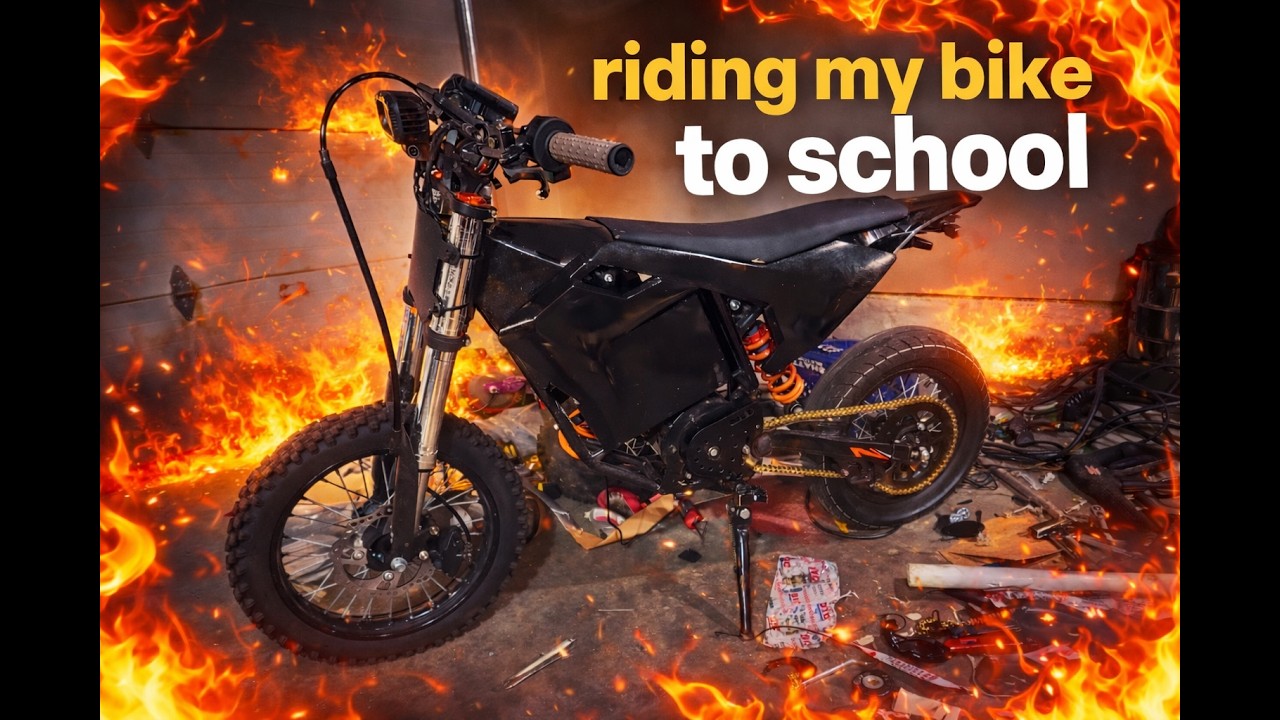 riding my modded x1 spark to school #x1spark #bikelife 