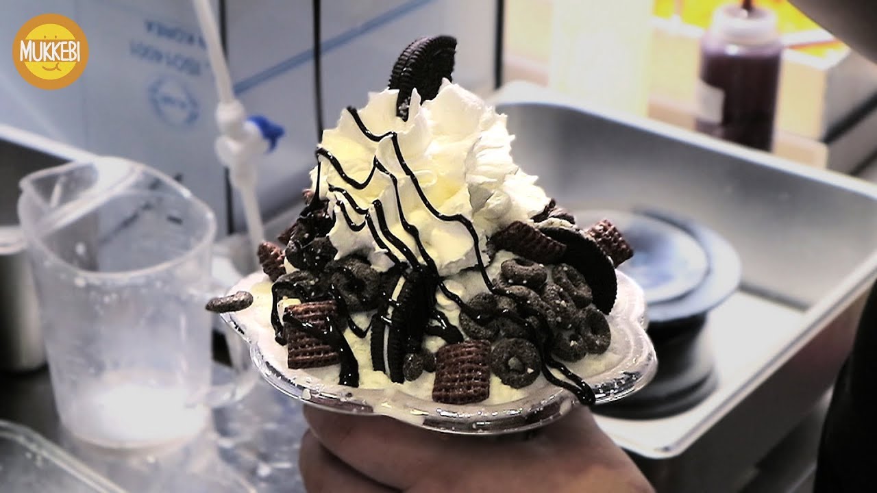 Сеул │ Измельченного льда с орео │ Oreo Bingsu │ Корейская уличная еда