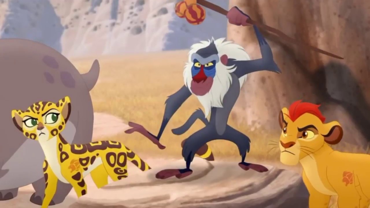 The Lion Guard Devide & Conquer - Hyenas & Jackals Battle & Kion Sees Scar Scene [HD]