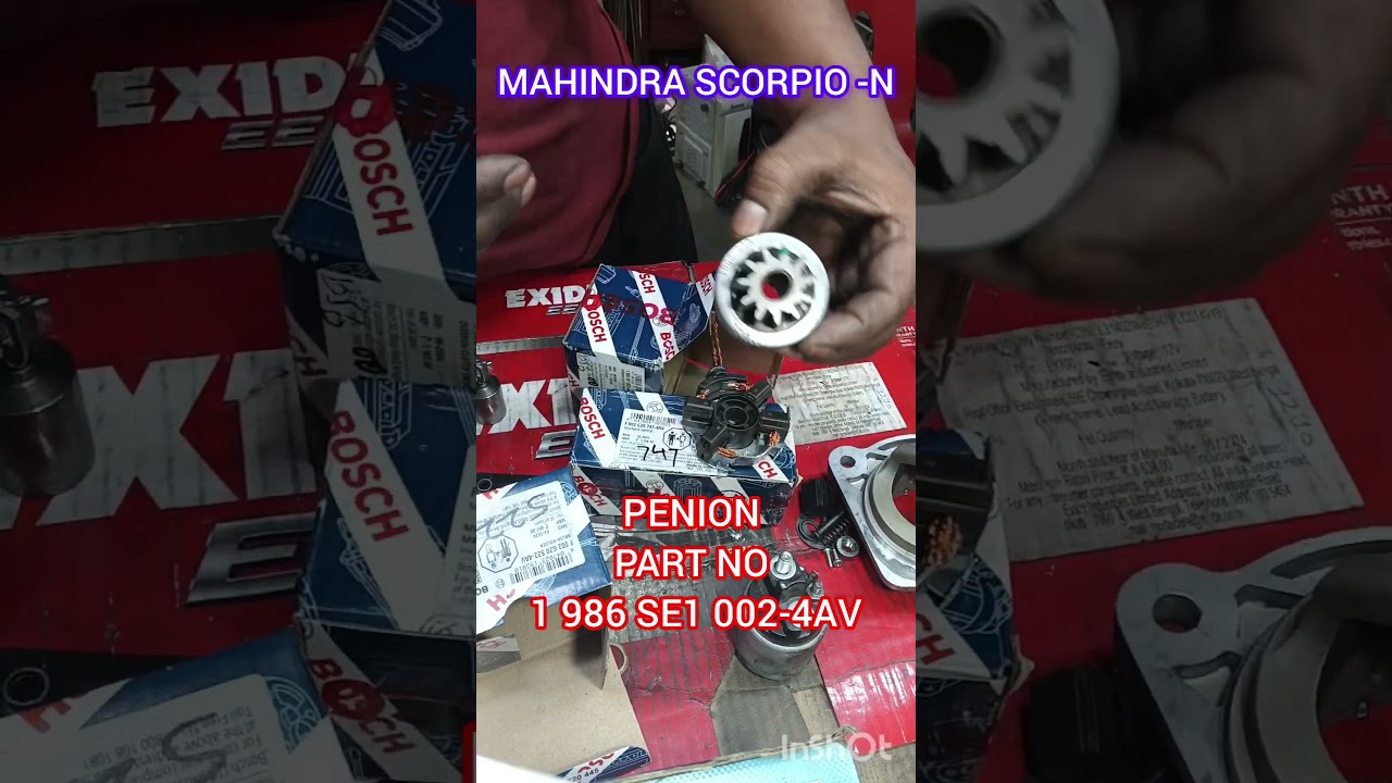 Mahindra Scorpio N self starter motor spare parts part no #automobile #auto #cat #reels