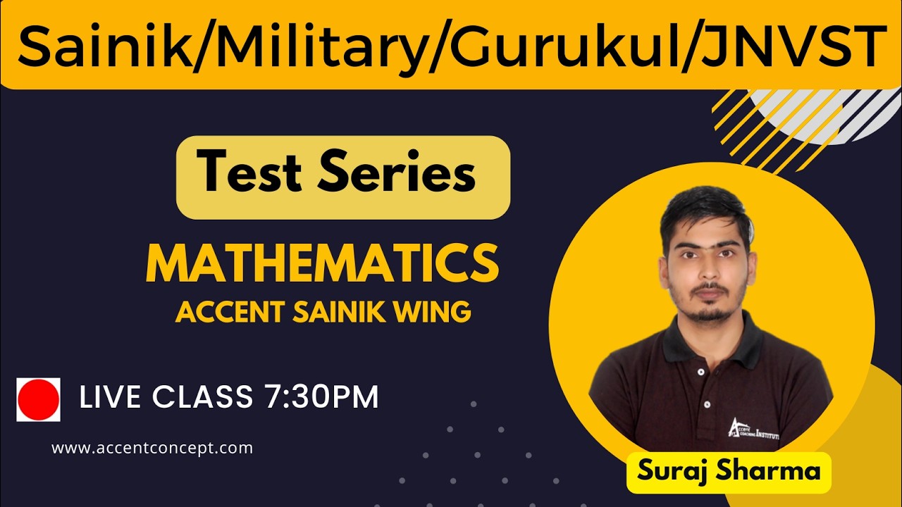 Gurukul Kurukshetra Coaching | Sainik School Best Maths Class | Test paper for Gurukul by Suraj Sir