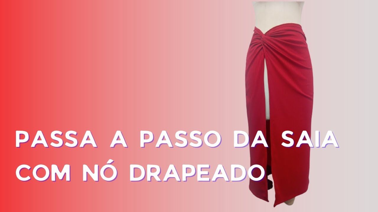 Passa a Passo da Saia Com Nó Drapeado