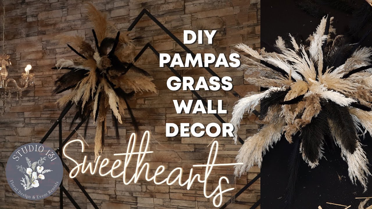 DIY Pampas Grass Wall Decor | Small Version for Beginners