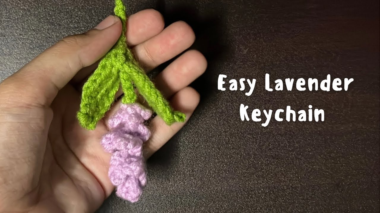 Crochet Lavender Keychain 💜 | Fast & Aesthetic Mini Project for Beginners