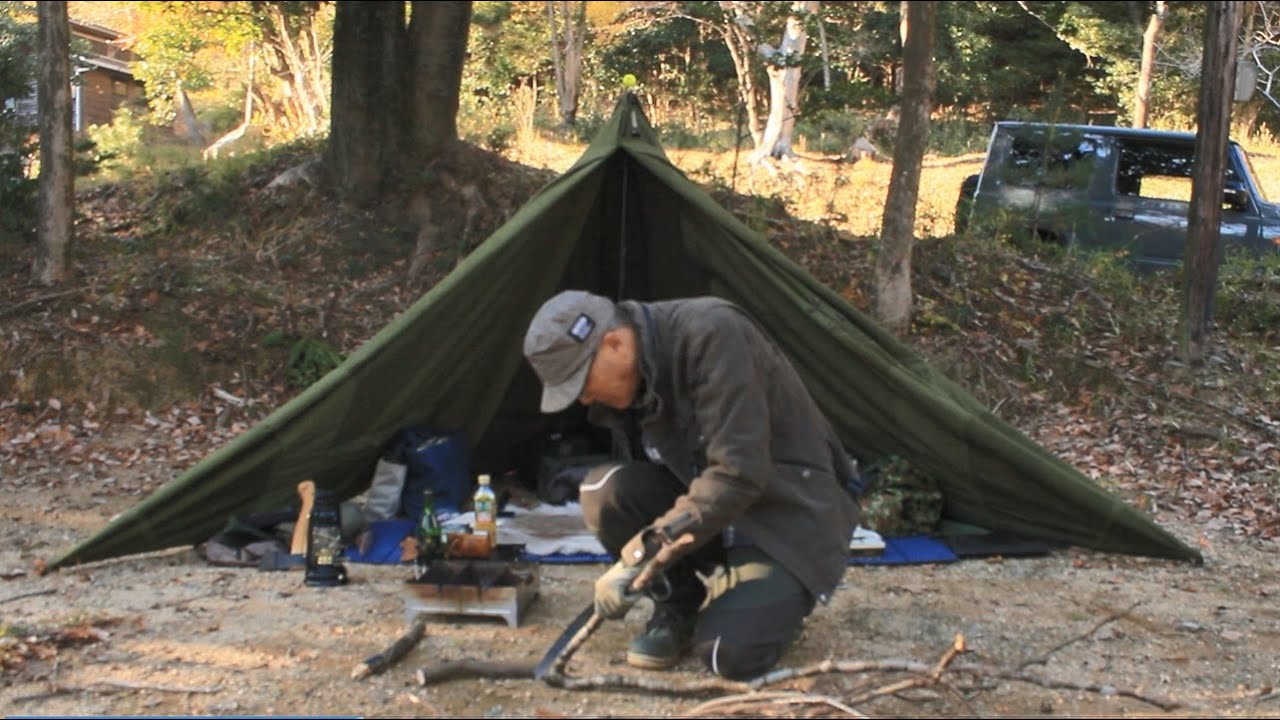 初冬の絶景キャンプ場で一人軍幕キャンプ　2025.12初旬　尾高高原キャンプ場【チャン爺のソロキャンプ】