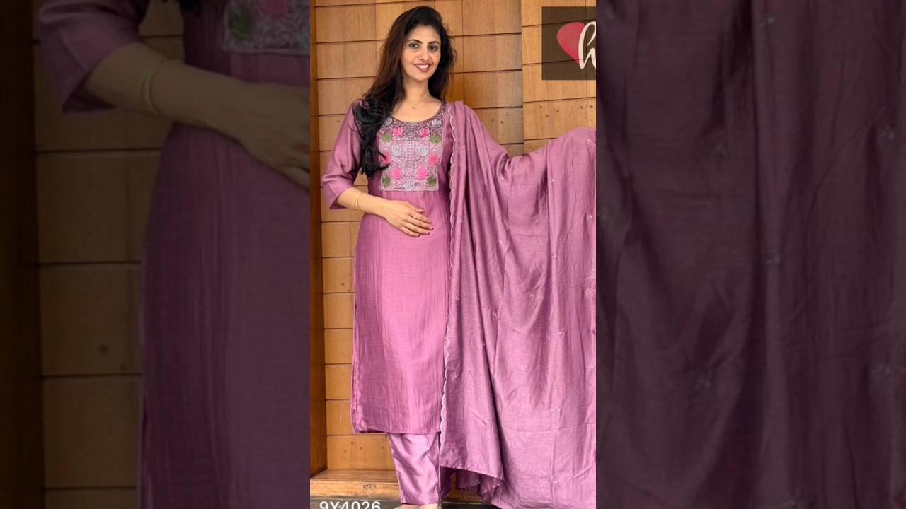Vichitra Silk Embroidery work Kurta Sets #vichitrasilk #kurtaset #embroidery #kurtasets #christmas