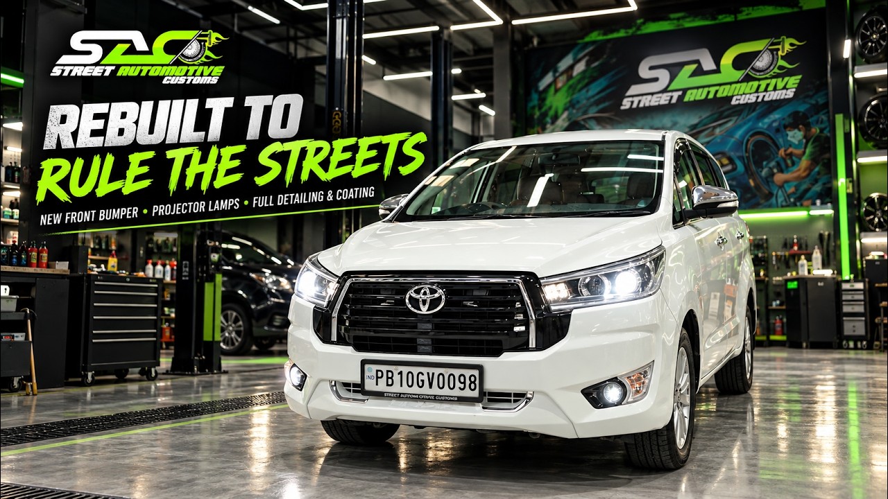Toyota Innova Crysta Full Detailing & New Bumper Installation | Paint Work + Coating | SAC