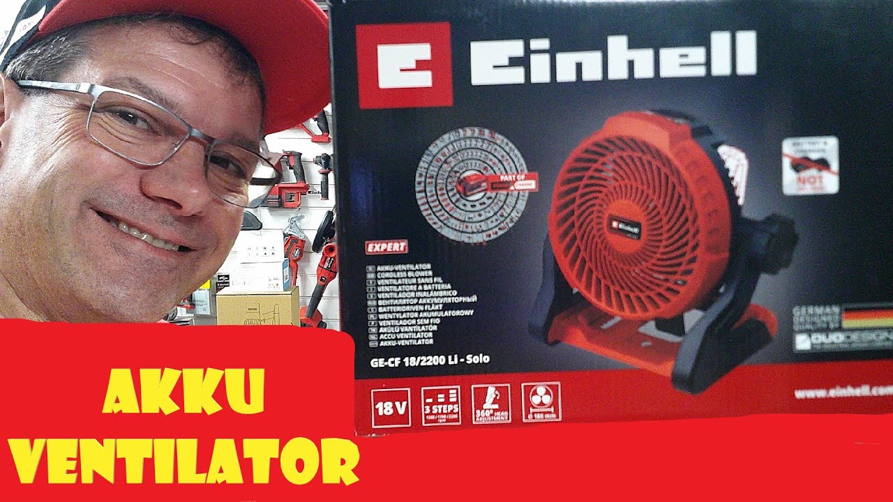 Einhell Akku Ventilator GE-CF 18/2200 Li Akku Gebläse powerXchange @FrüchtlHarry @Einhell_DACH