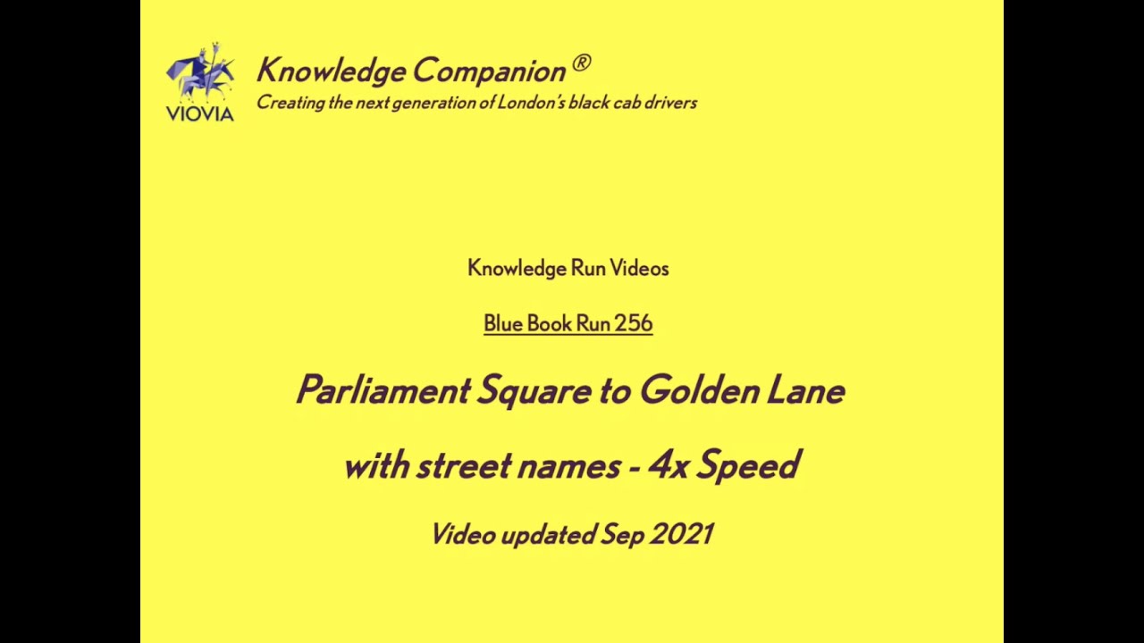 Blue Book runs change as London Changes. Parliament Square to Golden Lane please!