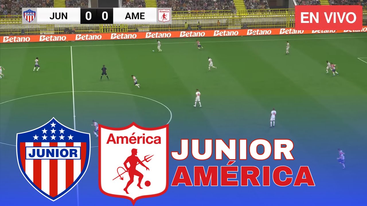 Junior vs América EN VIVO🔴 Liga BetPlay 2026 Partido de HOY Simulación PES 21