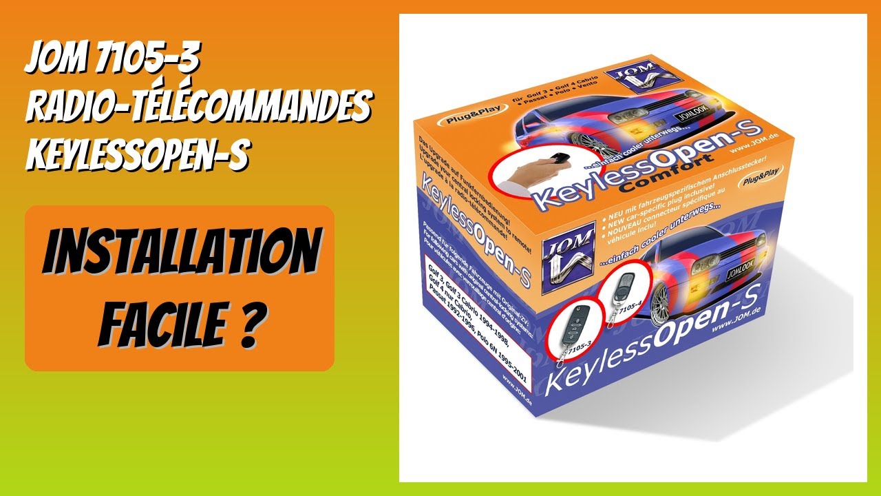 AVIS (2026) : JOM 7105-3 Radio-télécommandes KeylessOpen-S. DÉTAILS