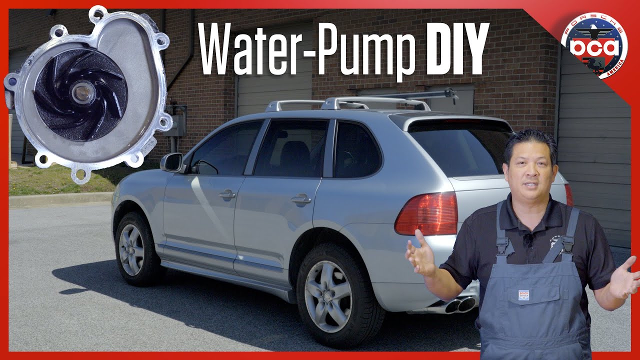 First-gen Porsche Cayenne S V8 water-pump replacement — no lift needed