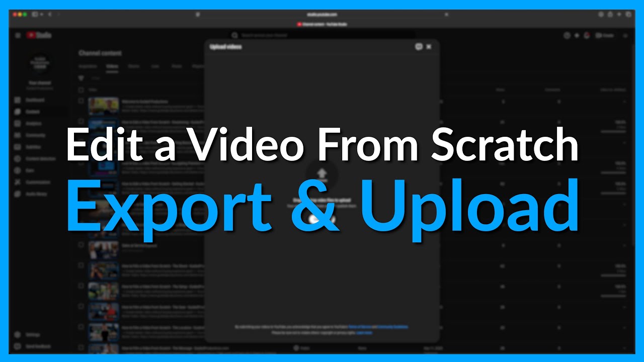How to Edit a Video From Scratch - Export & Upload - GuidedProductions.com
