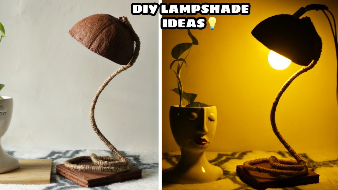 DIY LAMPSHADE IDEAS USING COCONUT SHELL