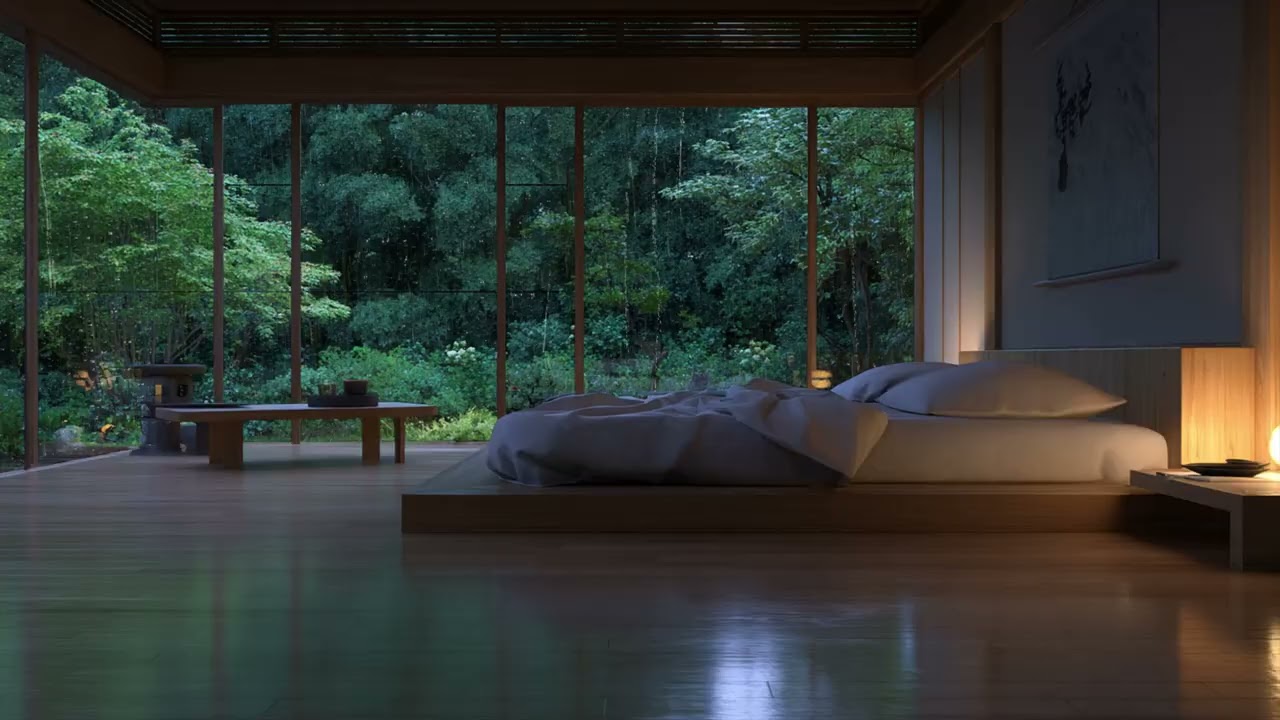 Calm Piano Music on a Rainy Night 🌧️ Deep Sleep & Stress Relief Sounds