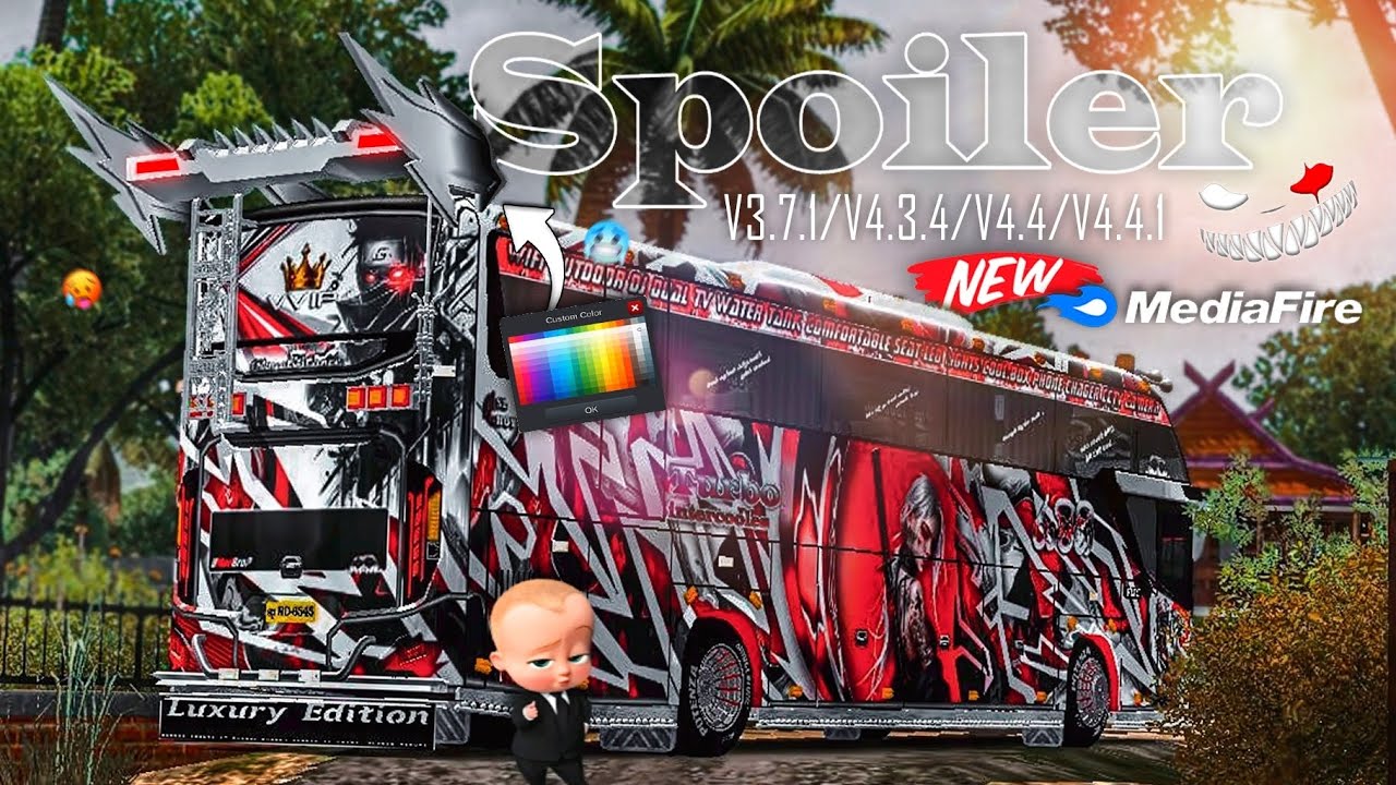 BUSSID NEW SPOILER MOD V3.7.1/V4.3.4/V4.4/V4.4.1 | අලුත්ම ඩිසයින් එකක් 😍💥