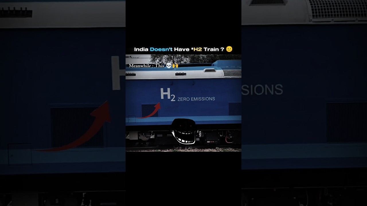 H2 ( Hydrogen )Train In India ☠️💨 indian Railways #indianrailways #h2 #hydrogen #train #shorts