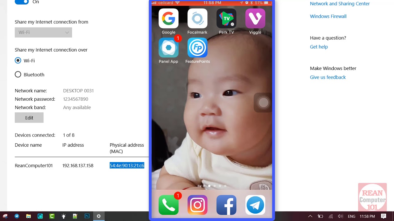 ➡តិចនិចស៊ែរ Wifi ពីកុំព្យូទ័រមួយទៅម៉ាស៊ីនផ្សេងៗ - rean computer 101