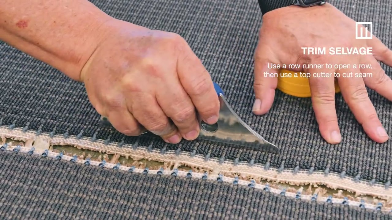 Woven Carpet Cutting Installation