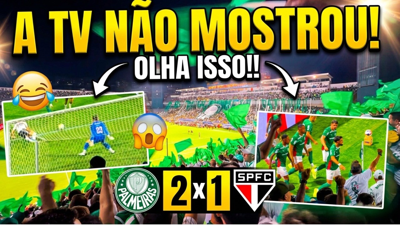 O QUE A TV NÃO MOSTROU Do JOGO, EU MOSTRO PRA VOCÊ! PALMEIRAS 2 X 1 São Paulo - VLOG