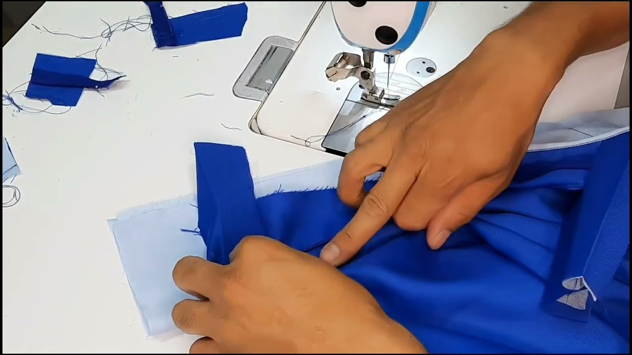 خياطة السروال الرجالي الجزء الثالت طريقة تركيب الحزام  والمونتاج @lkhiata_w_tafsile