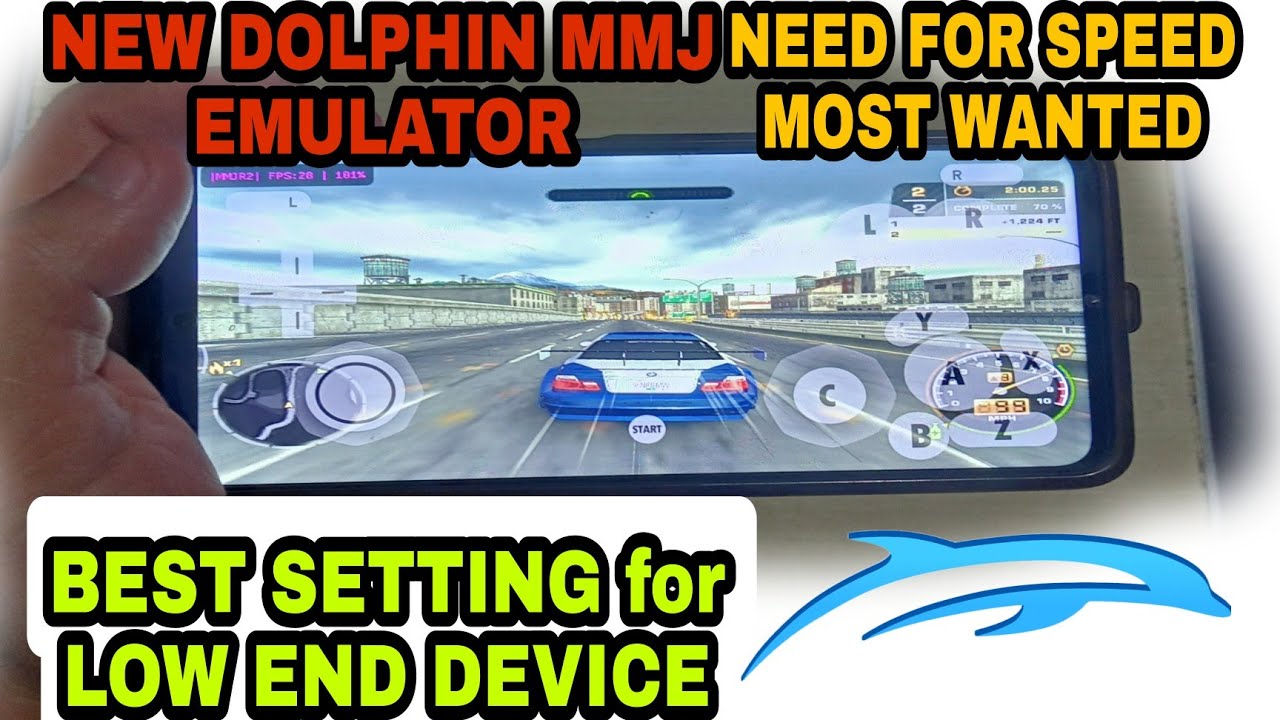 BEST SETTING FOR LOW END DEVICES.NEW MMJ DOLPHIN EMULATOR.NEED FOR SPEED MOST WANTED 2005.