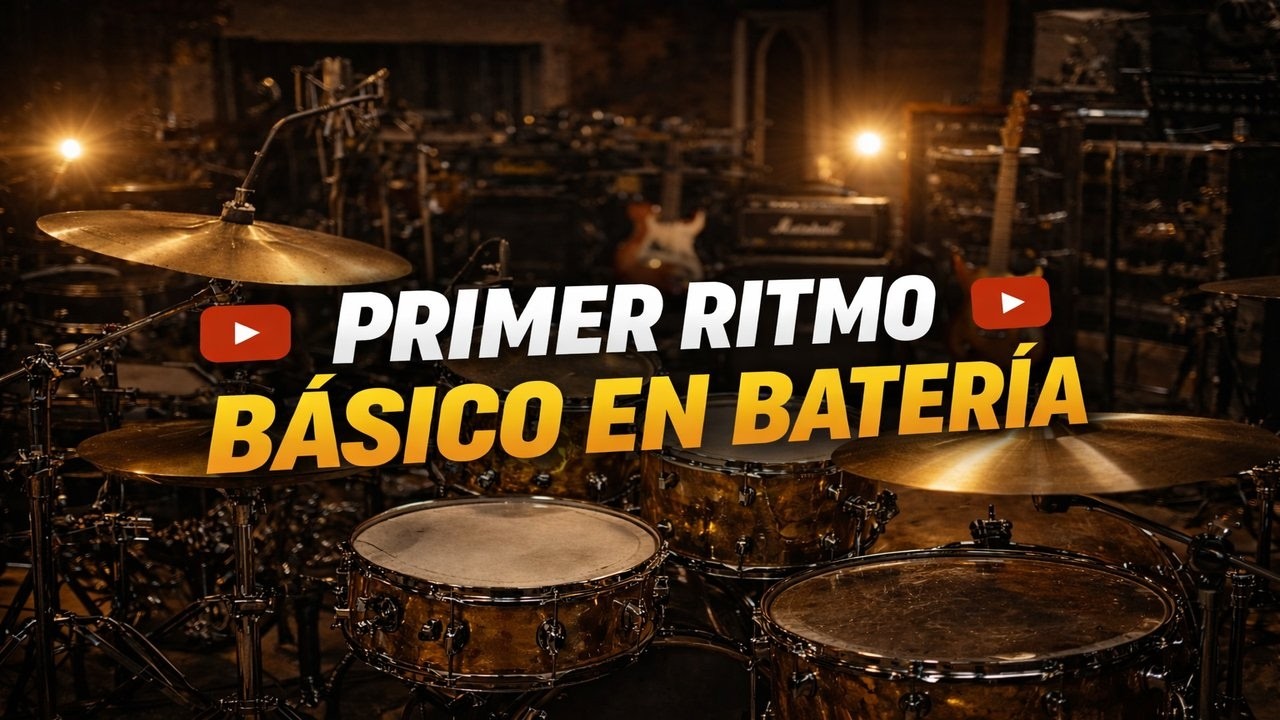 Aprendé Batería Paso a Paso | 🥁 Ritmo Básico 4/4 para Principiantes