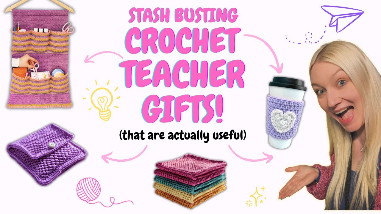 🧶 Stash-Busting Crochet Gifts That Teachers Actually Want – FREE Patterns! 🍎✨