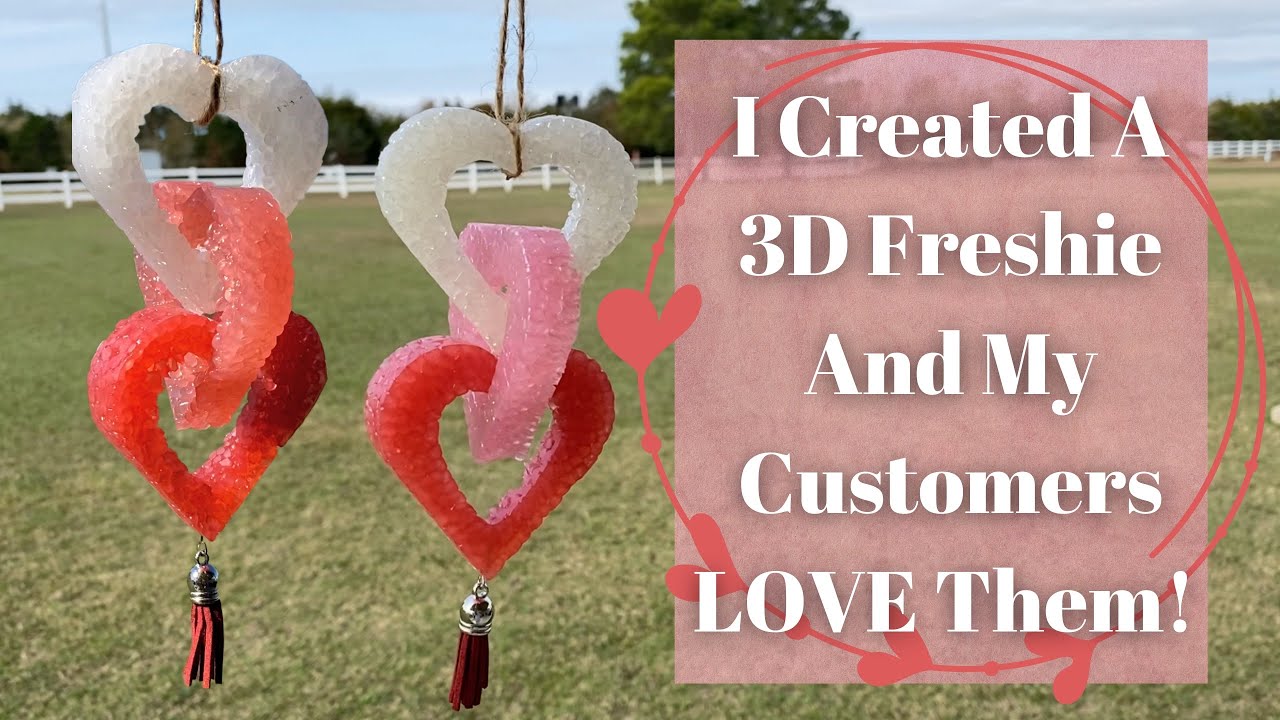 Aroma Bead Car Freshie | 3D | Heart Chain