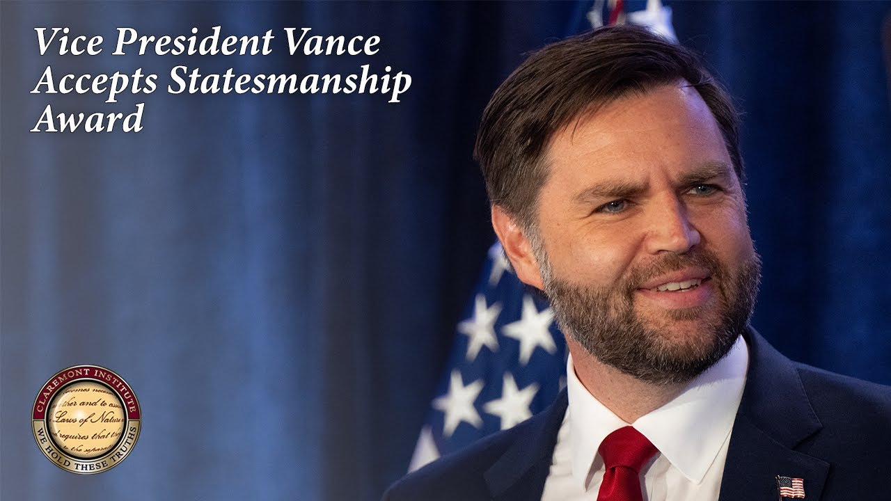 Vice President JD Vance Accepts The Claremont Institute&rsquo;s Statesmanship Award