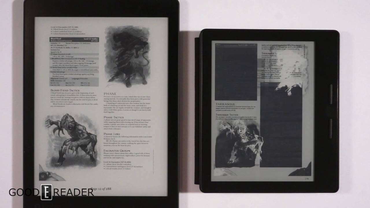 Kobo Aura One vs Kindle Oasis Comparison