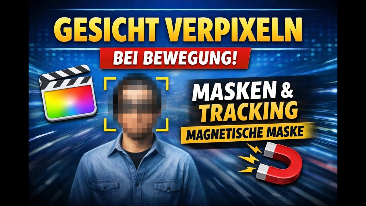 Final Cut Pro: Gesicht verpixeln bei Bewegung (Masken & Magnetische Maske) - Tutorial, Anleitung