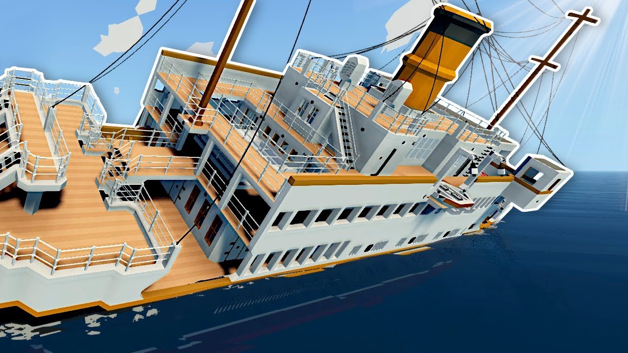 Tour Ship Capsized & Sinks! - Stormworks Multiplayer Gameplay