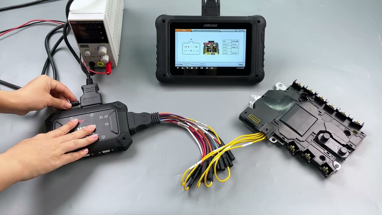 OBDSTAR DC706-INFINITI HITACHI RE7RO1A TCM Data Read and Write By Bench