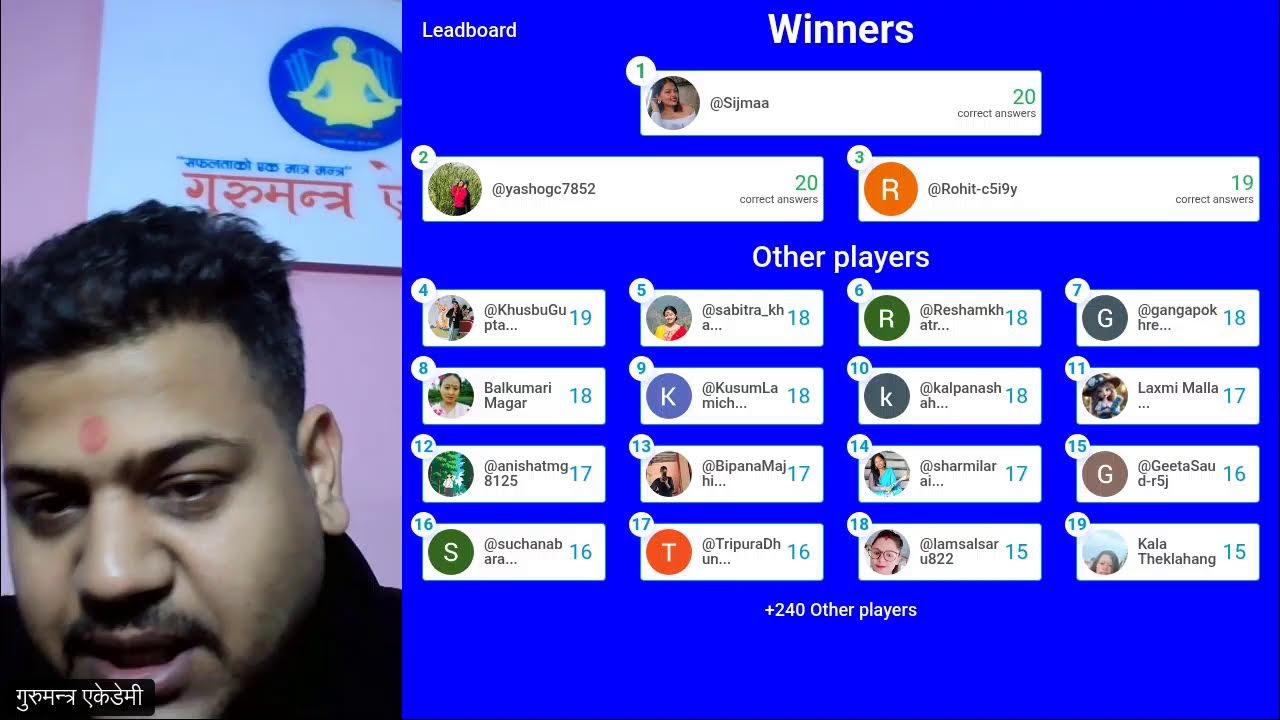 Day 6 Gurumantra GK Quiz Competition