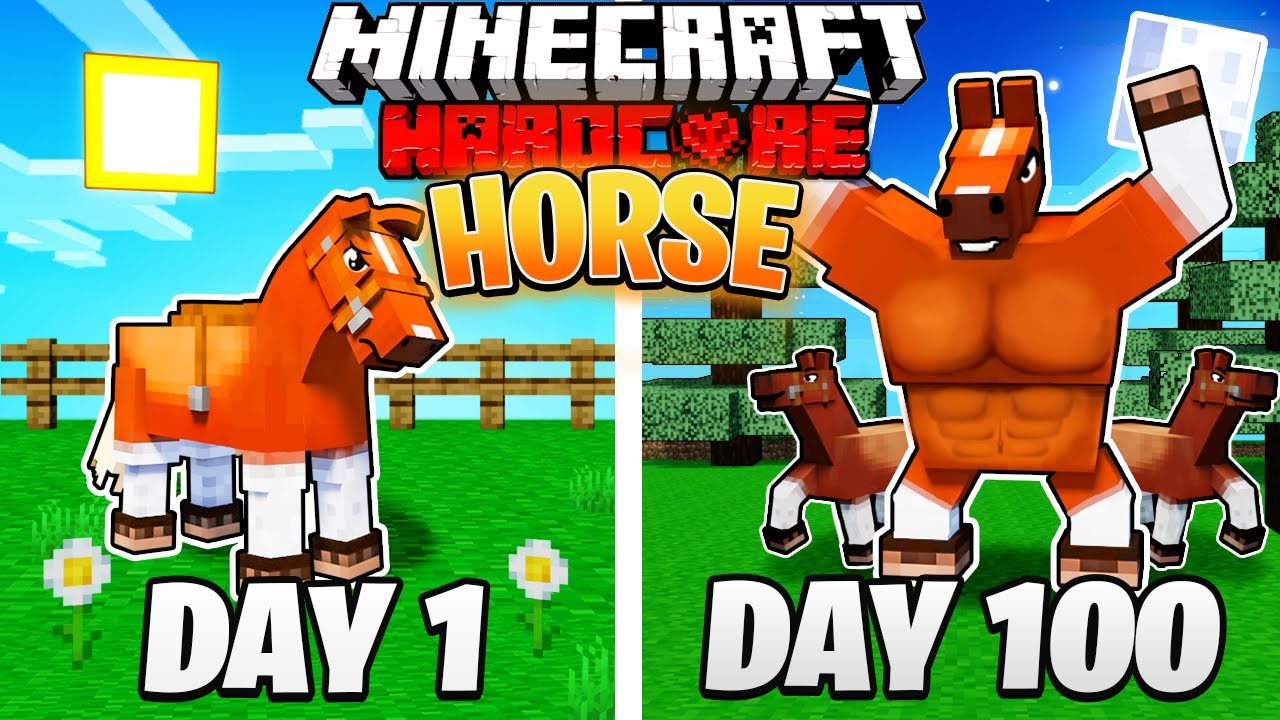 Я выжил 100 ДНЕЙ, будучи ЛОШАДЬЮ в ХАРДКОРНОМ Minecraft!