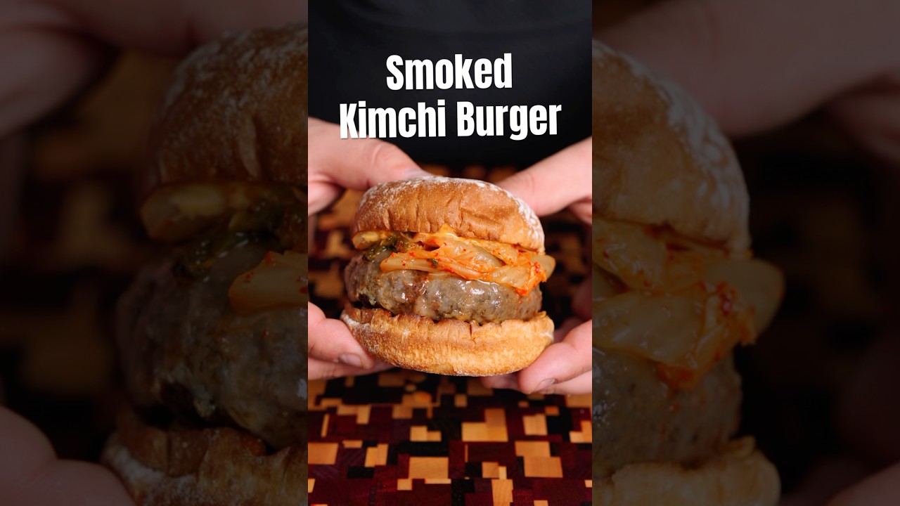 Would you try this Smoked Kimchi Burger?!