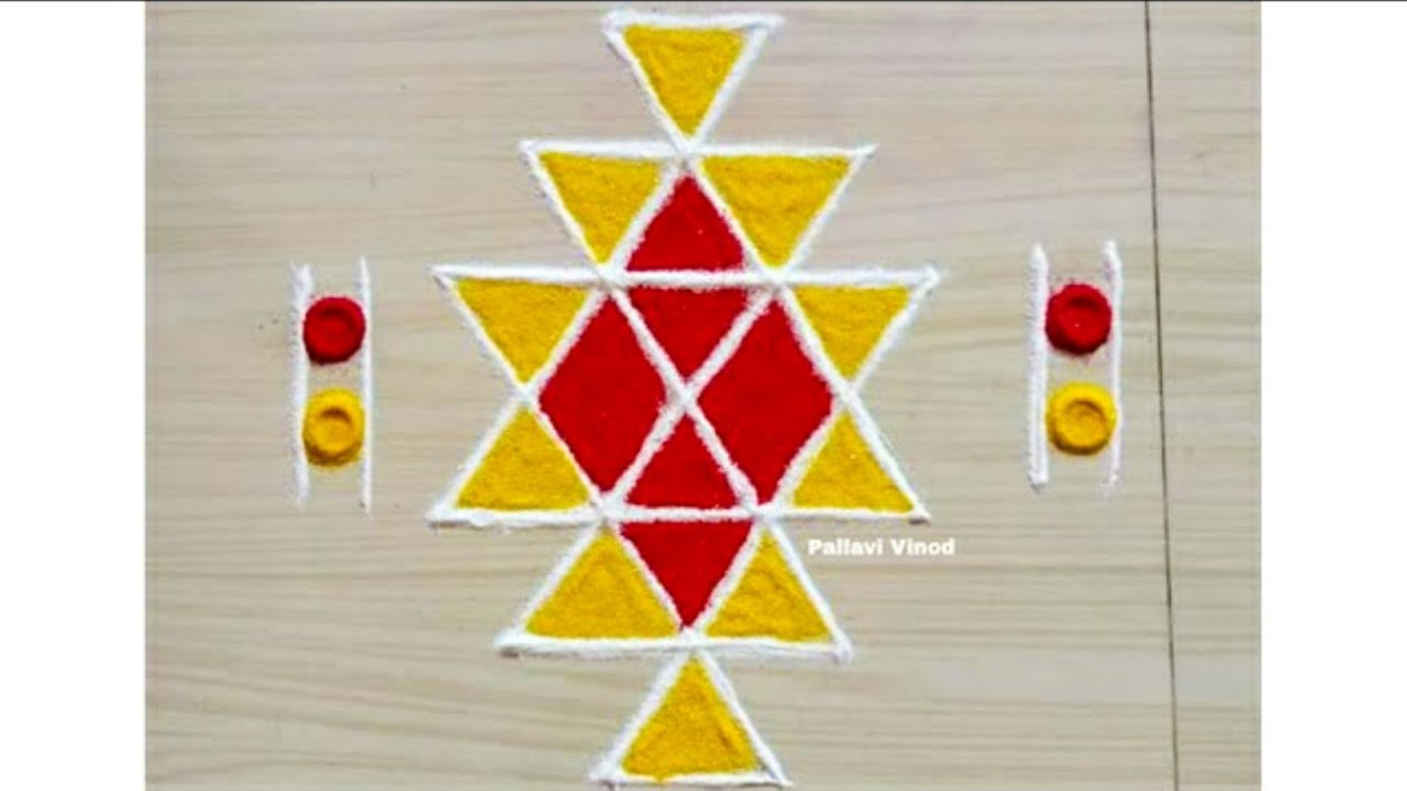 शुक्रवारी देवघरात बनवा ४×२ ठिपक्यांची सोपी श्री 