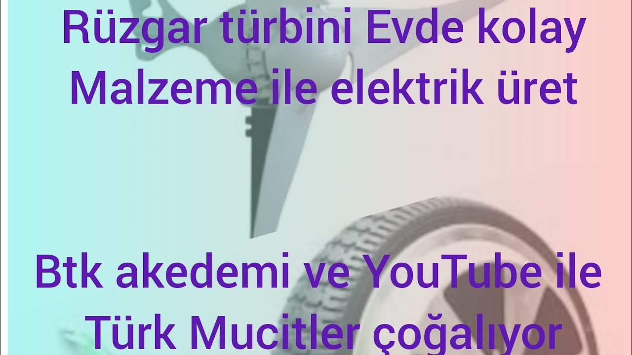 Rüzgar Türbini nasıl yapılır, Evde elektrik üretimi, Net ve kolay malzeme ile Howerbord motoru