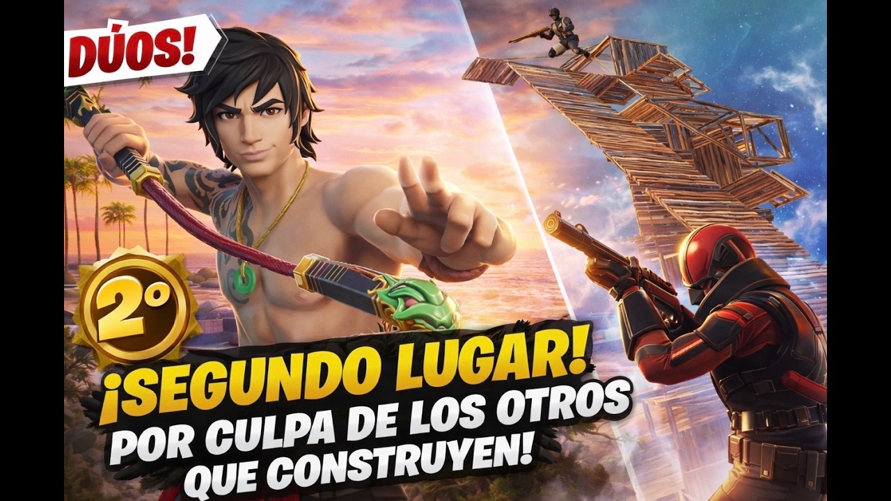 🥈¡SEGUNDO EN FORTNITE RECARGA!Perdimos por un constructor desde el cielo