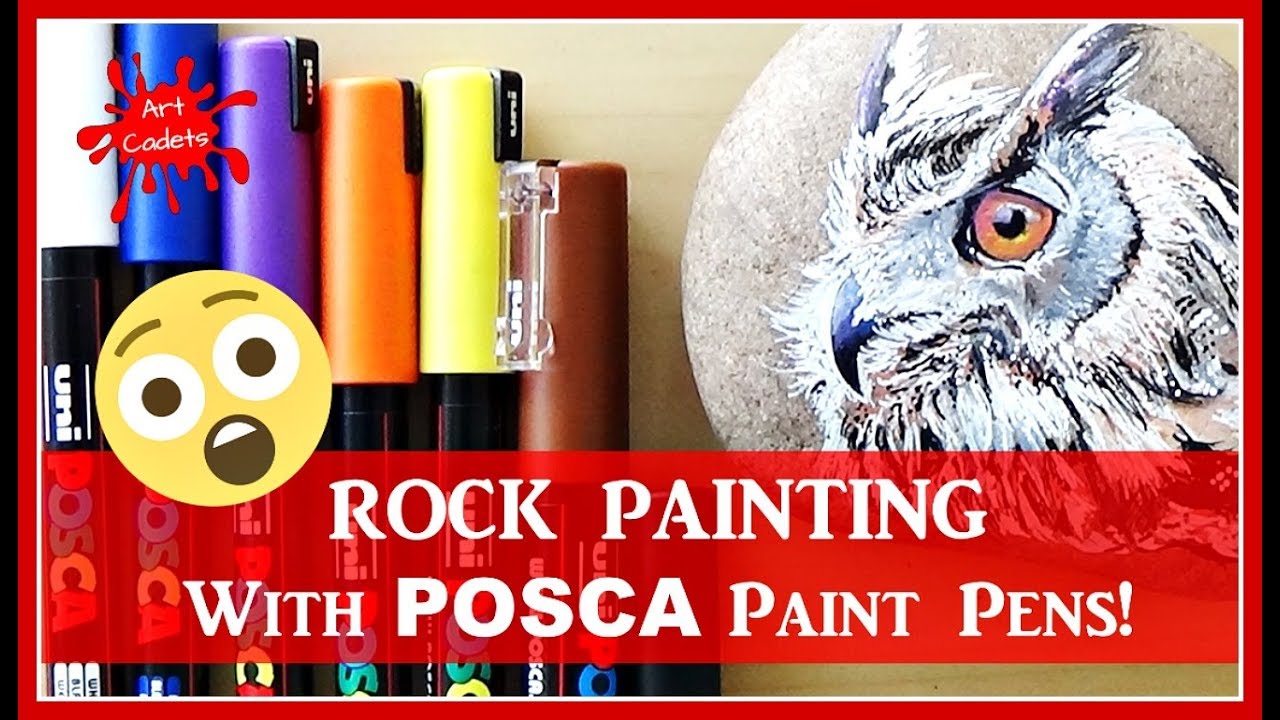 😯Rock Painting an OWL with POSCA paint Pens | Stone Painting tutorial | rock painting ideas