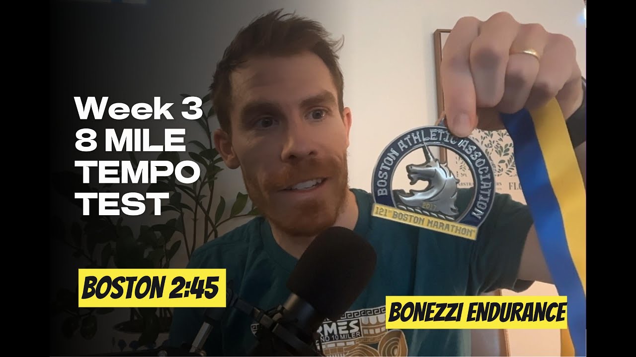 8 MILE TEMPO Test - Boston Marathon Series - SUB 2:45 - Week 3