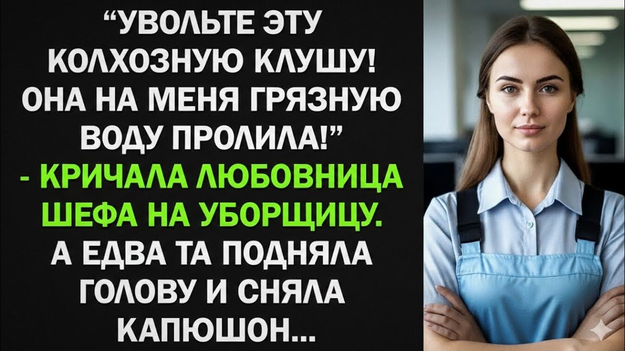 Увольте эту клушу! Она на меня грязную воду пролила! - кричала любовница шефа на уборщицу, но...
