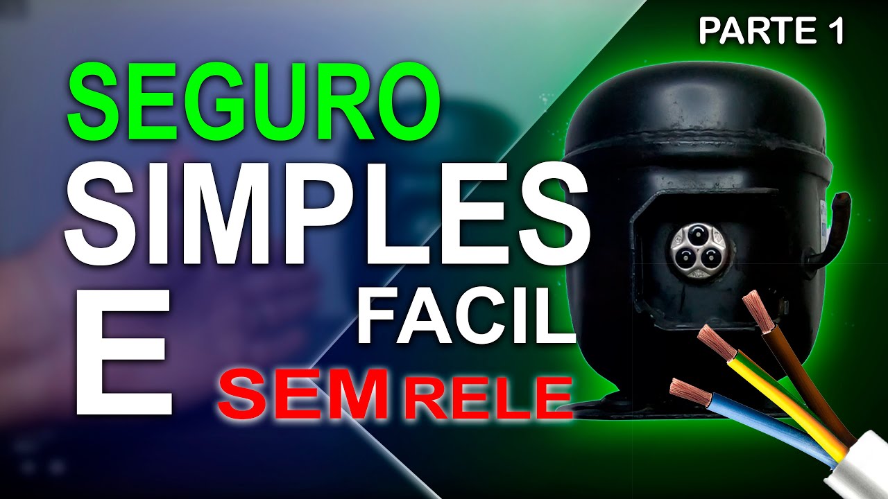 COMO FAZER COMPRESSOR COM MOTOR DE GELADEIRA LIGAÇÃO DOS FIOS FACIL ENCHER PNEUS CASEIRO SEM RELE