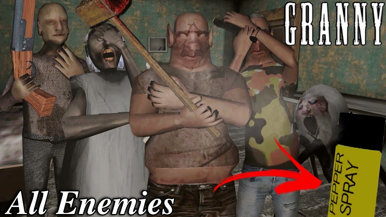 Using New Pepper Spray Vs Bob Buck Granny Grandpa and Angelene Spider in New Update