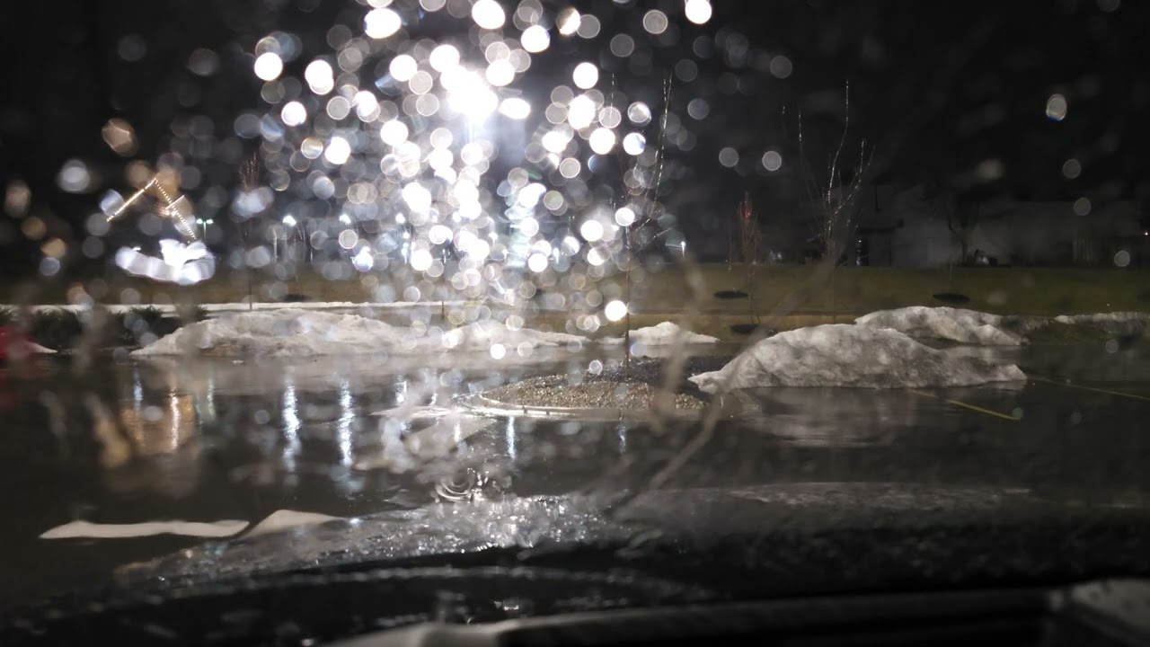 Night Rain in Car - 8K Ultra HD Relaxing Rain Sounds