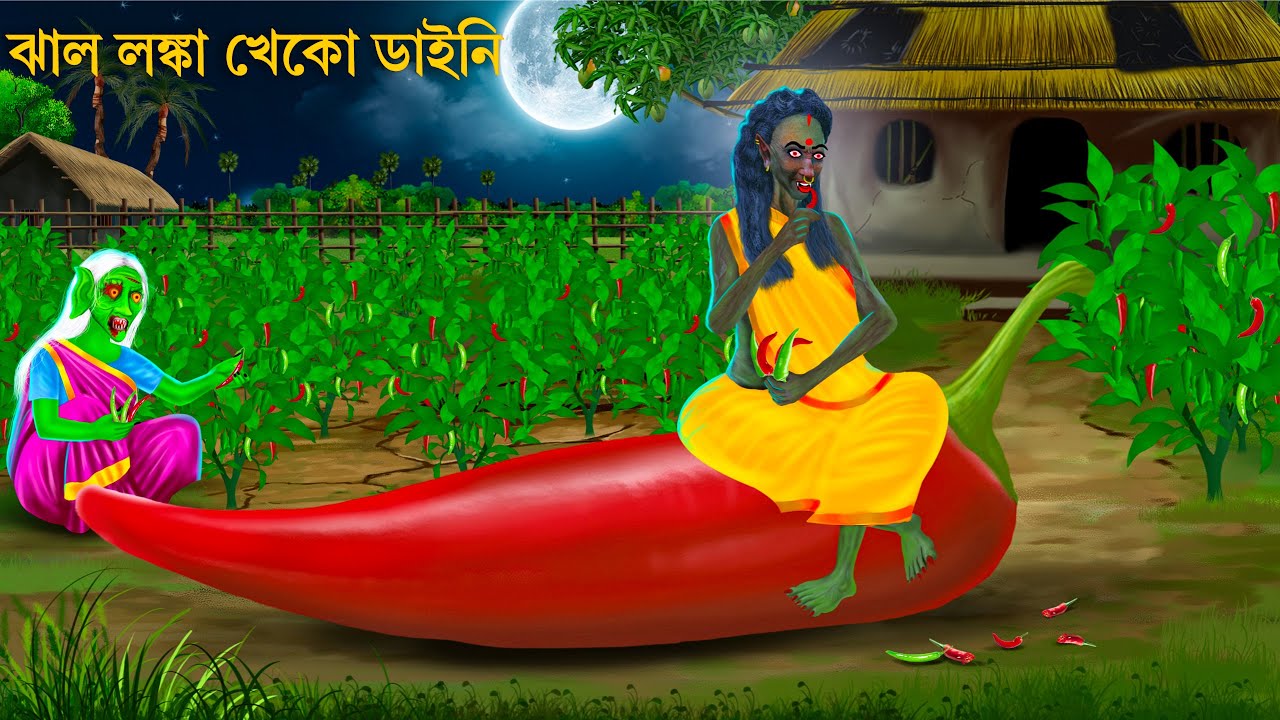 ঝাল লঙ্কা খেকো ডাইনি | Bhuter Cartoon | LONKA DAINI | Bengali Horror Stories | Notun Bangla Golpo