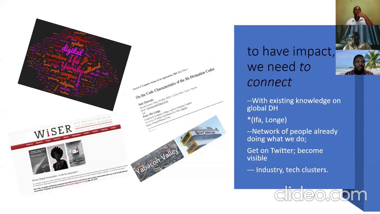 Potentials of Digital Humanities in Africa and Impacts to the world                 - Dr. James Yeku